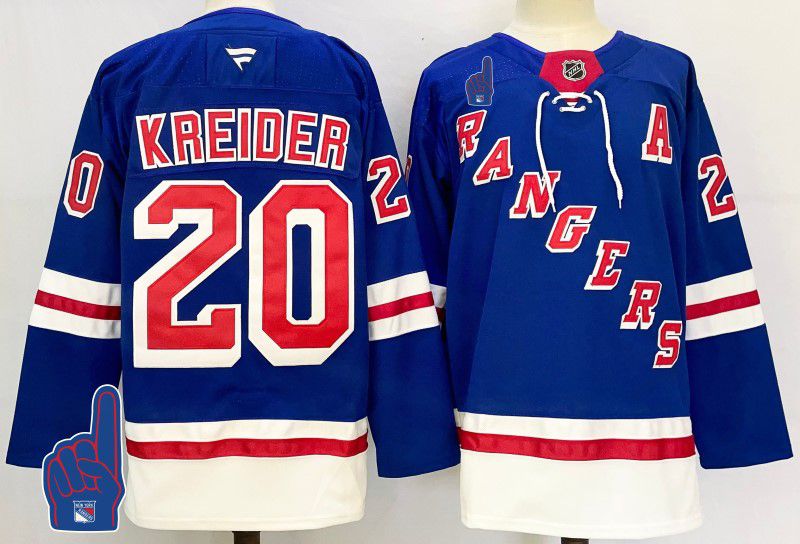 Men New York Rangers #20 Kreider Blue Fanatics 2025 NHL Jersey style 5